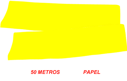 fleco de papel amarillo para fiestas de 50 m