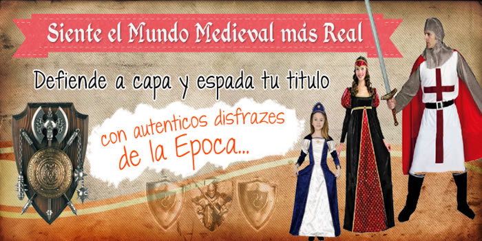 Trajes y disfraces medievales adultos y infantiles para bodas