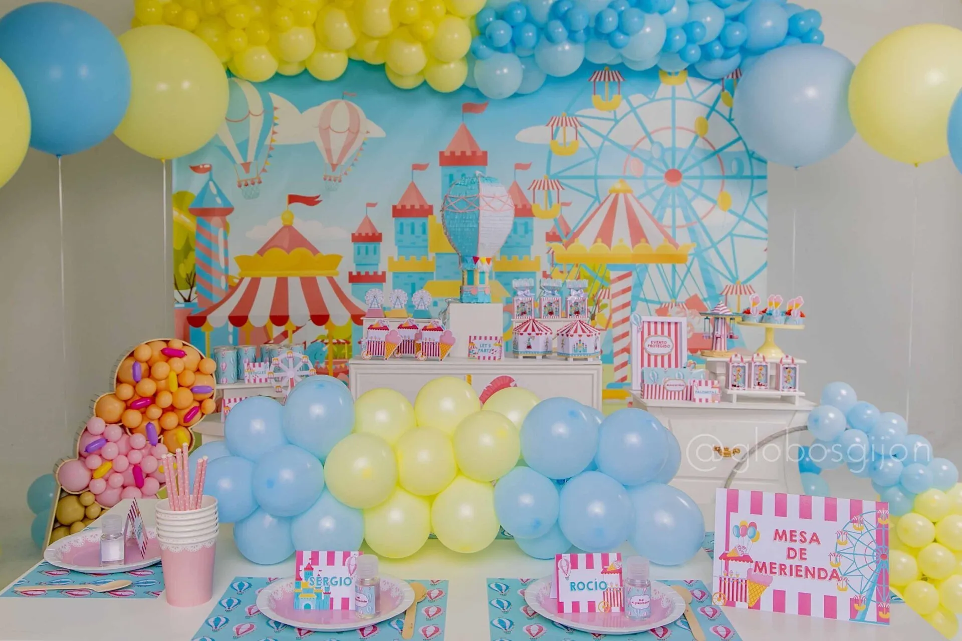 decoración con globos para niños