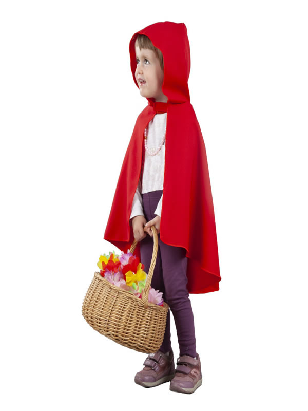 capa con capucha roja infantil