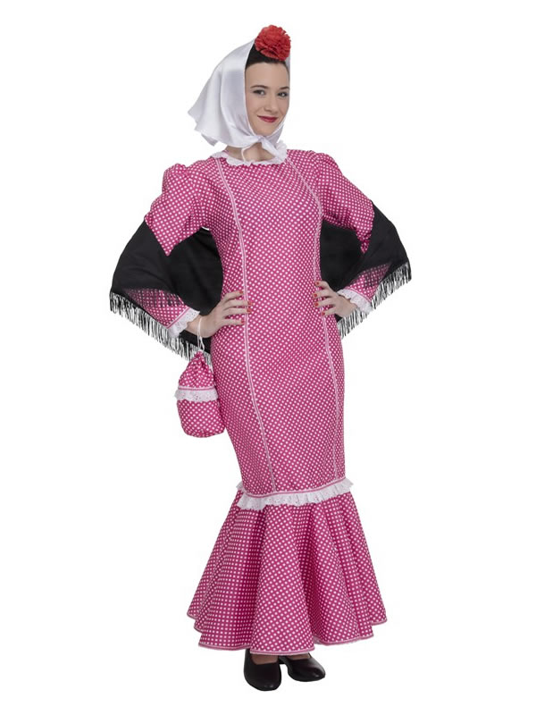disfraz de chulapa rosa para mujer