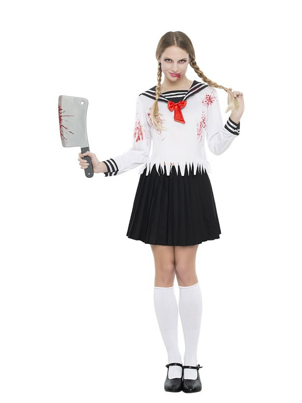 disfraz de colegiala japon zombie mujer