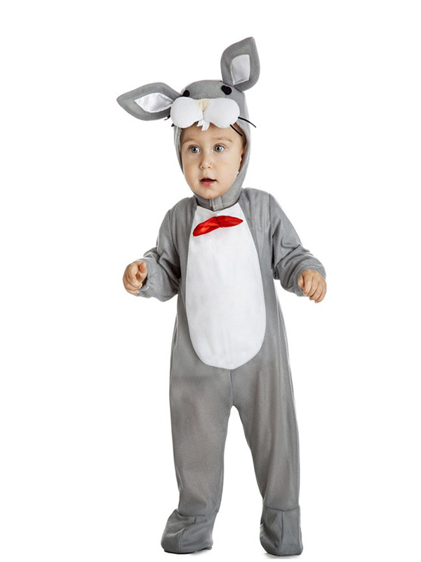 disfraz de conejo gris bebe