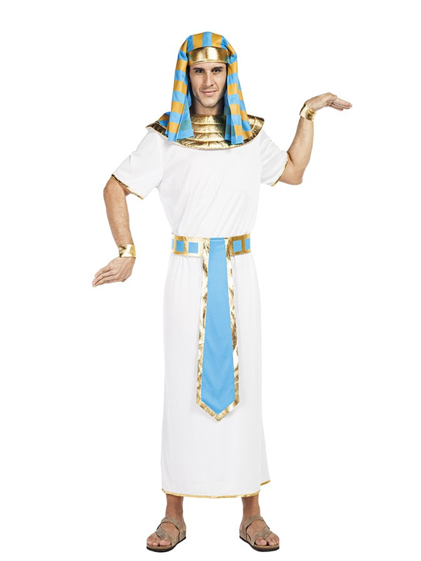 disfraz de egipcio azul hombre