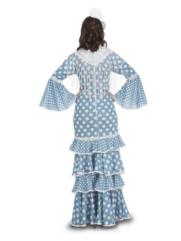 disfraz de flamenca de huelva azul mujer disfraz de flamenca de huelva azul mujer