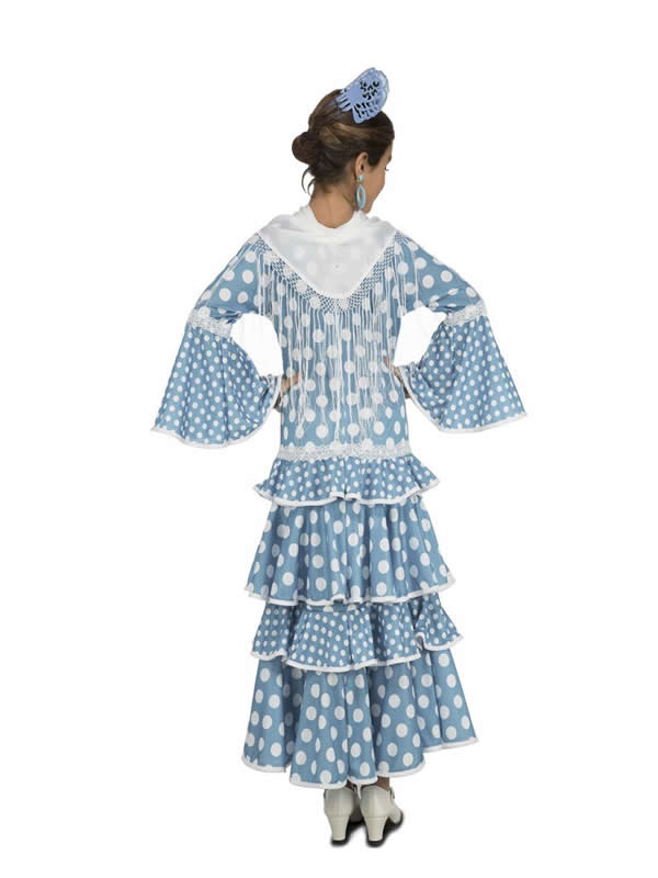 disfraz de flamenca de huelva azul niña disfraz de flamenca de huelva azul niña