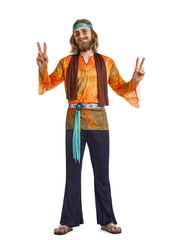 disfraz de hippie california hombre