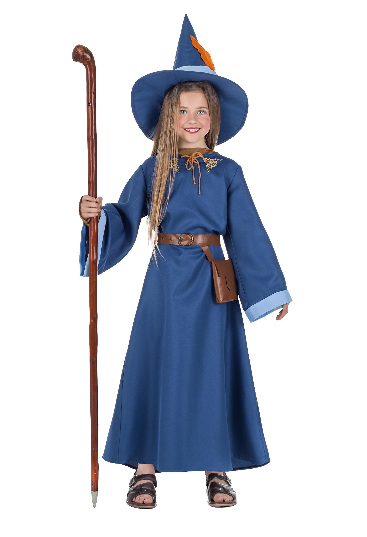 disfraz de mago azul para infantil