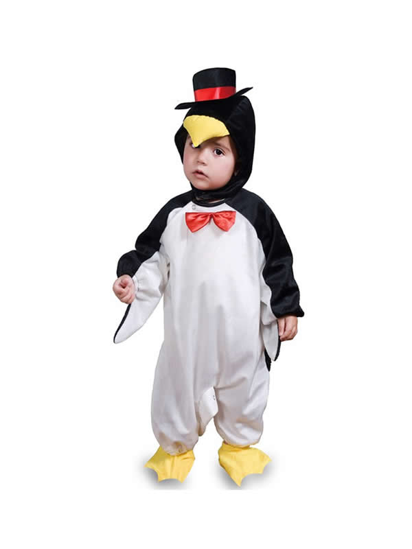 disfraz de pinguino con sombrero bebe