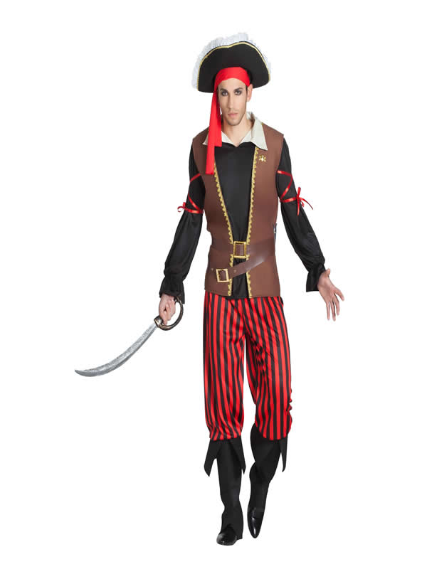 disfraz de pirata rayas hombre