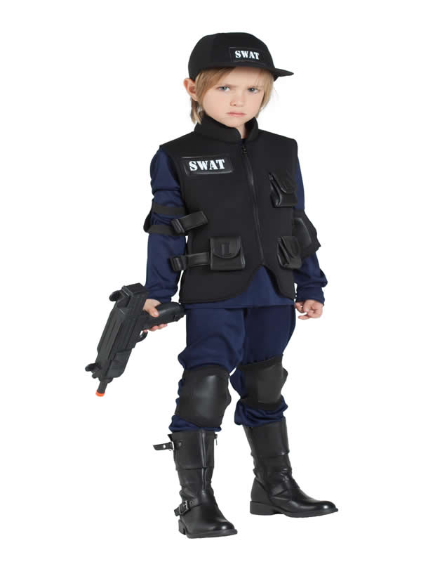 disfraz de policia swat niño