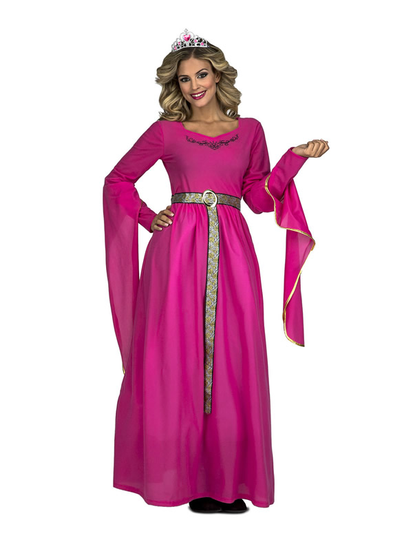 disfraz de princesa medieval rosa mujer