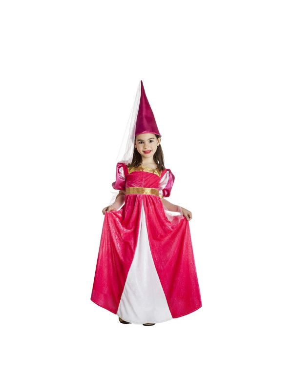disfraz de princesa medieval rosa niña