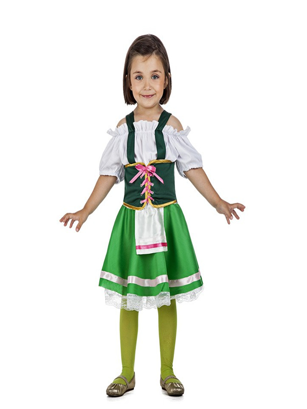 disfraz de tirolesa verde para niña