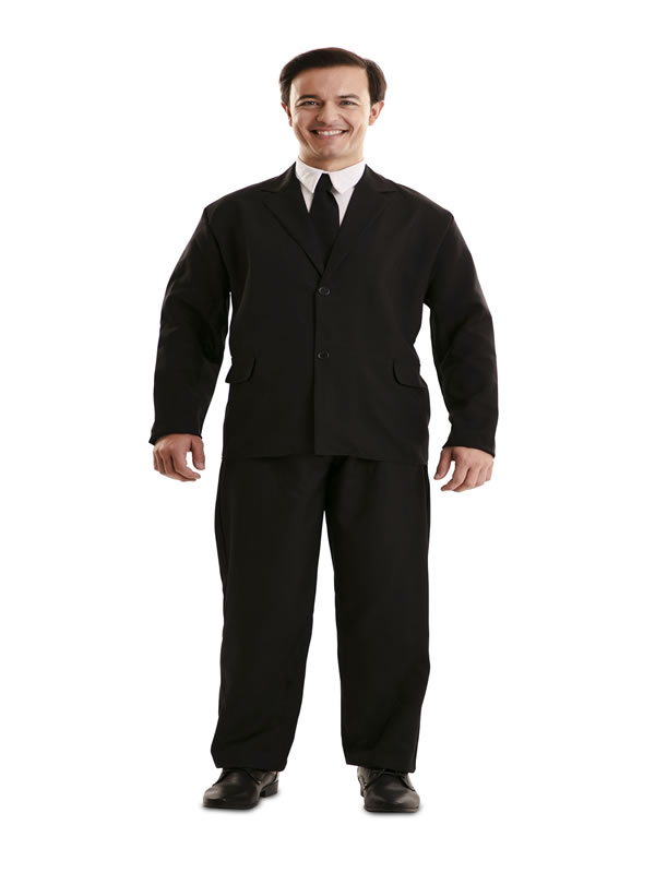 disfraz de traje negro para adulto