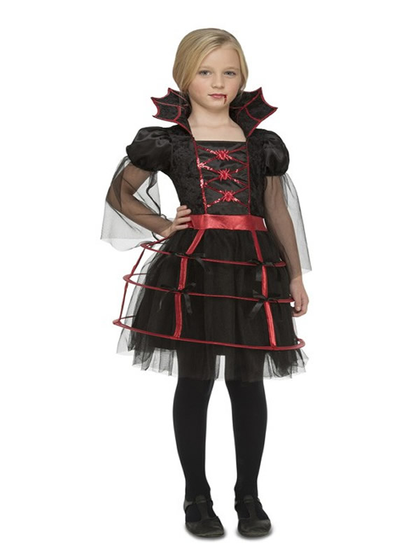 disfraz de vampiresa gotica miriñaque para niña