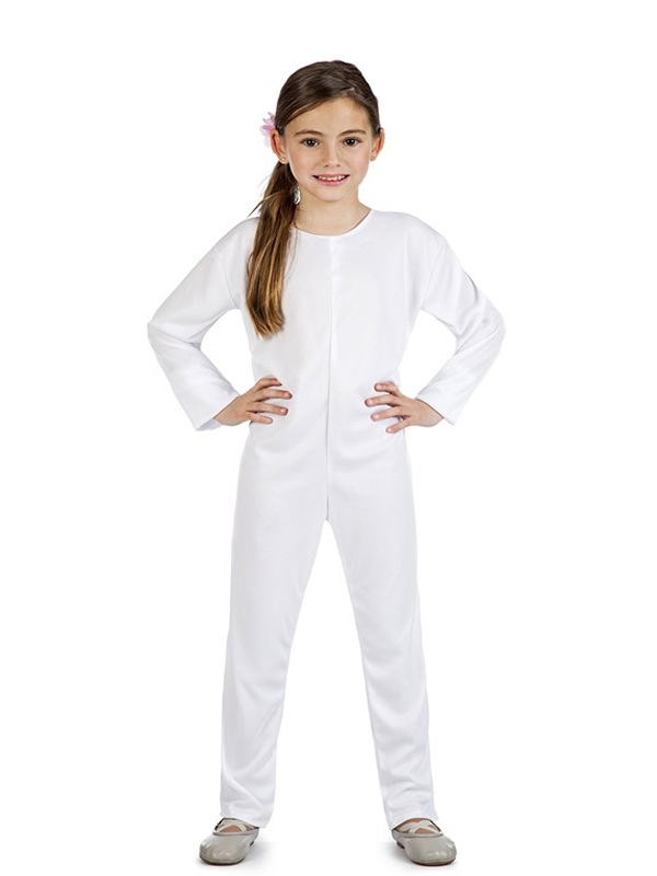 disfraz maillot o mono color blanco infantil
