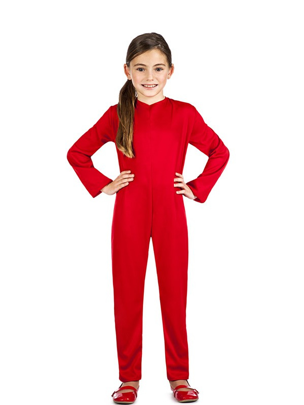 disfraz maillot o mono color rojo infantil