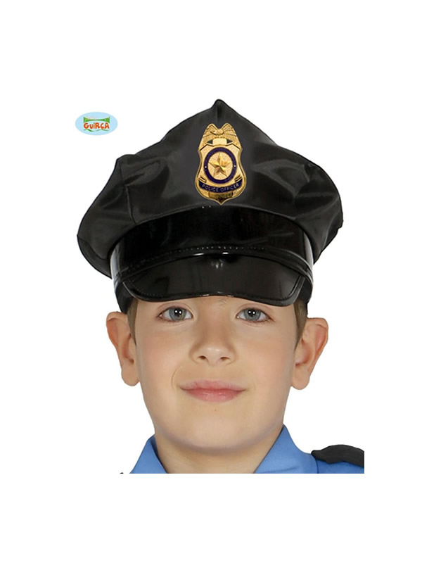 gorra de policia negra infantil G13713.jpg
