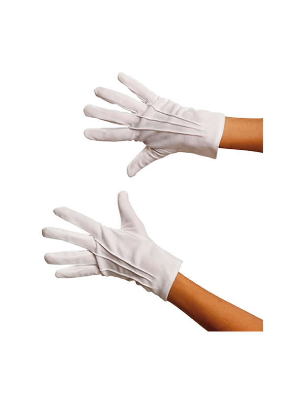 guantes cortos blancos adulto