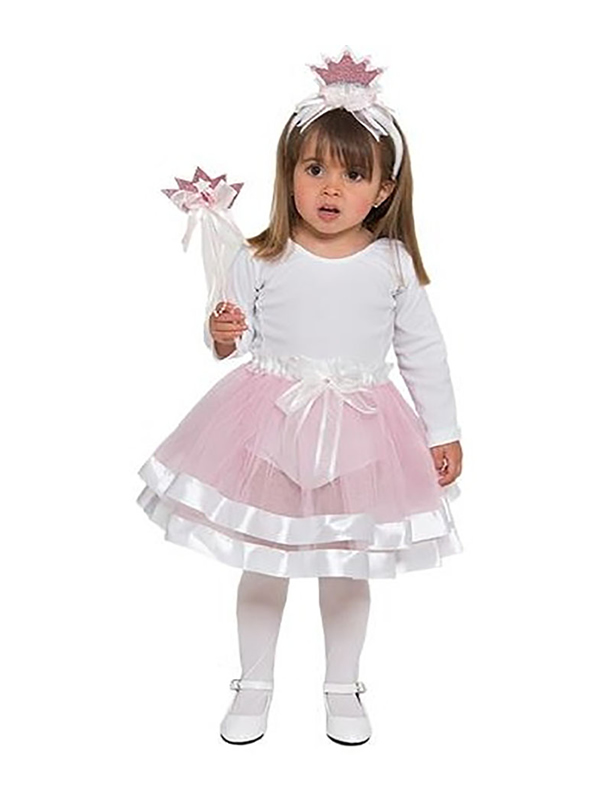 kit de princesa rosa para bebe tiara varita y falda