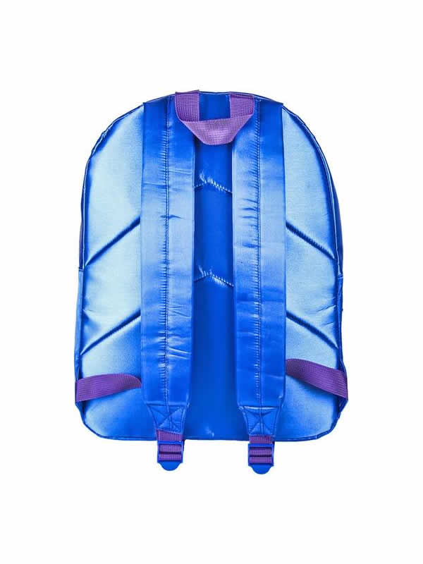 mochila azul metalizada casual de las lol