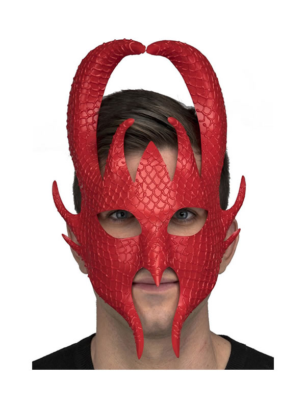 mascara de dios guerrero nordico rojo
