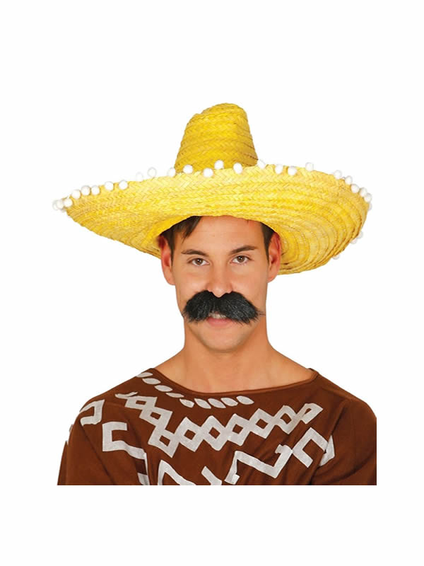 sombrero de mexicano 50 cms amarillo