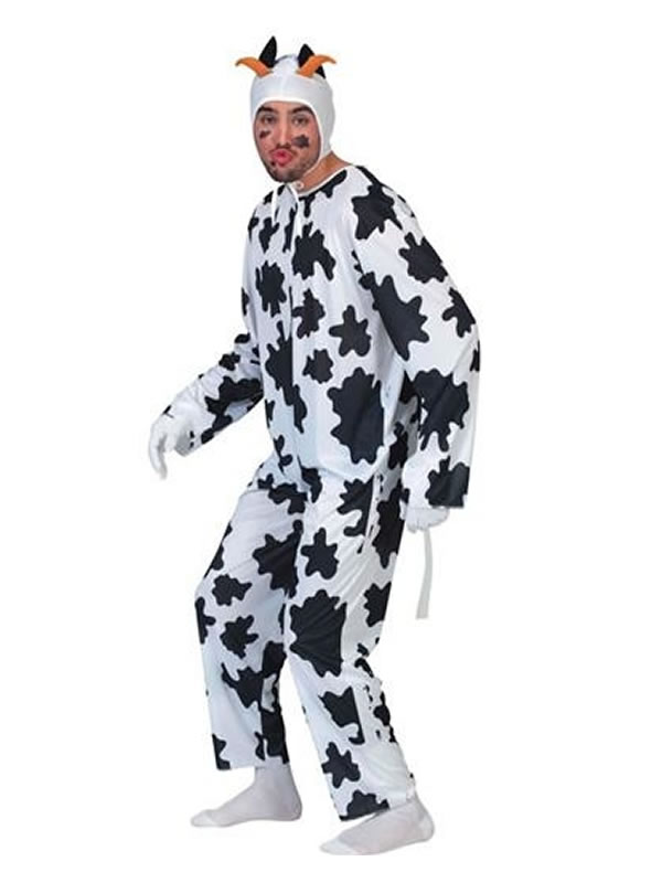 disfraz vaca con cuernos hombre adulto