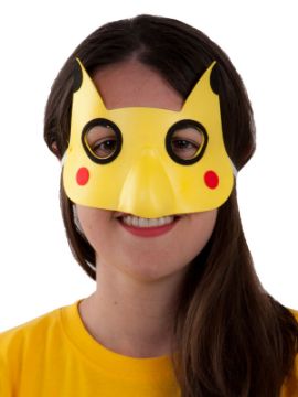 antifaz pikachu de color amarillo