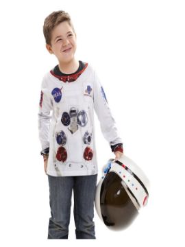 camiseta disfraz astronauta para niño