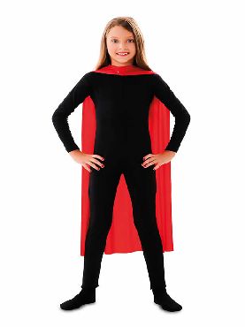 capa superheroe infantil roja de 90 cm