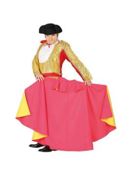 capote de torero rosa y amarillo