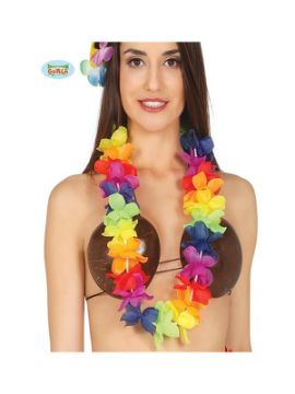 collar hawaiano multicolor