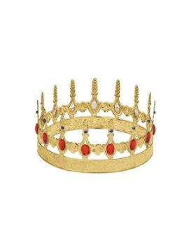 corona dorada de rey metal