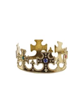 corona dorada de rey pvc