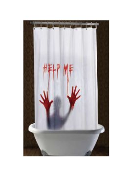 cortina de ducha help me halloween