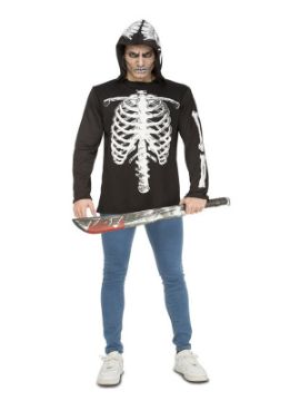 disfraz camiseta de esqueleto casual para hombre