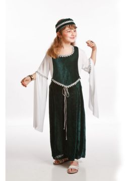 disfraz dama medieval verde para niña