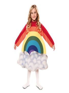 disfraz de arcoiris con nubes para infantil