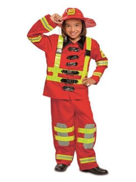 disfraz de bombero rojo niño