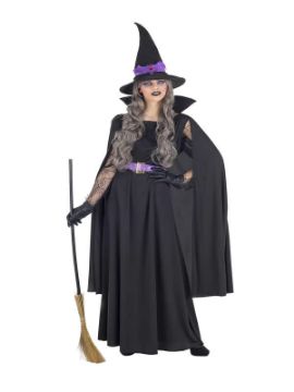 disfraz de bruja clasico negro mujer