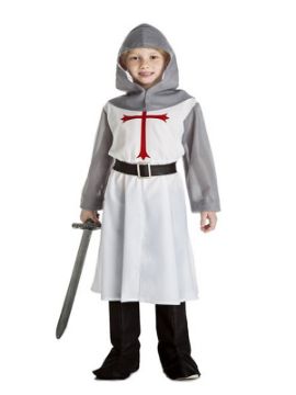 disfraz de caballero medieval blanco niño