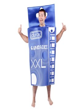 disfraz de caja de condones para hombre