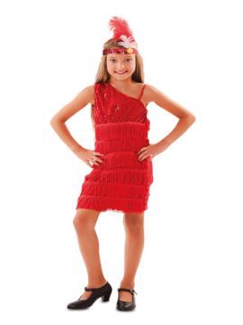 disfraz de charleston rojo para niña