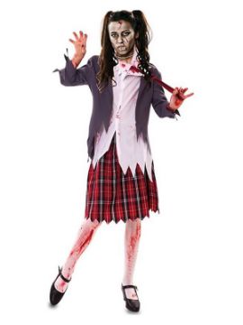 disfraz de colegiala zombie de mujer