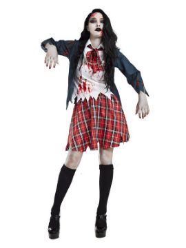disfraz de colegiala zombie para mujer