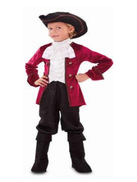 disfraz de cortesano medieval rojo niño