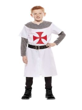 disfraz de cruzado medieval blanco niño