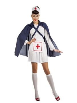 disfraz de enfermera con capa mujer
